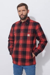 Carhartt Flannel Sherpa Red Ochre M overhemd