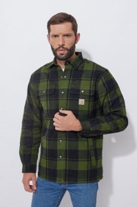 Carhartt Flanel Sherpa Chive S shirt