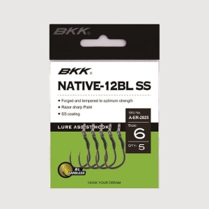 BKK Native-12BL SS weerhaakloze haken maat 2, 5pc