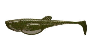 Libra Kunstaas Embrion Shad 3" 032 Motorolie Groen 8s