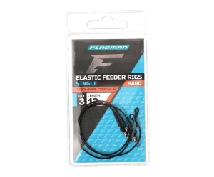 Flagman Elastische Enkele Feeder Rigs Hard 12cm 3st