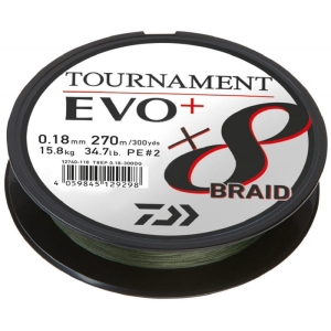 DAIWA TOURNAMENT X8 BRAID EVO+ 0,08mm 270m DG