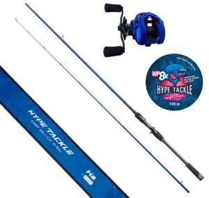 Set Hype Tackle H2 HF 2.21m 10-50g+H2-150LH+0.15mm, 12kg Paars