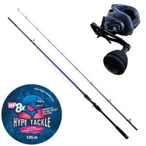 Hype Tackle H2 set 2.51m Tot 110g 2cz C Multiplier Kraken T300 Hype Tackle WP8 Blauw 0.23mm, 18.5kg 135m