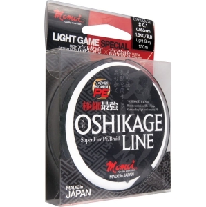 MOMOI Oshikage gevlochten lijn 0,074mm/2,7kg 150m Grijs