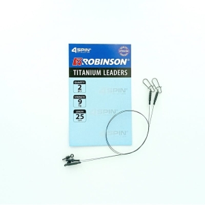 Robinson titanium onderlijn 25 cm 18 kg 2 stuks