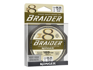 Gevlochten lijn BRAIDER X8 0.10mm 150m 10.7kg OLIVE GR