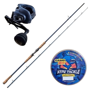 Set Hype Tackle H5 2,51 m 130 g Cast + Kraken T300+ Hype Tackle WP8 Camo Blue 0,25 mm, 22 kg 150 m