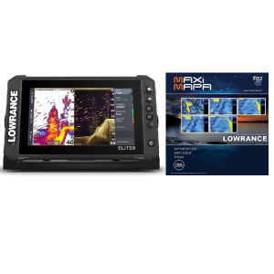 Set LOWRANCE Elite FS 9 + Maximapa Północ