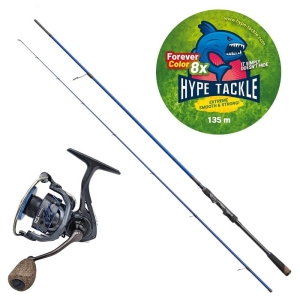Hype Tackle H2 Target Zander set 2,36 m 10-42 g 2 cz + Hype Tackle H2 4000 + Hype Tackle WP8 Red Fluo 0,15 mm 11,4 kg 135 m FEC