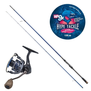 Set Hype Tackle H2 MF 2,76 m 5-30 g 2 delen + Hype Tackle H2 4000 + Hype Tackle WP9 White 0,14 mm, 10,7 kg 135 m