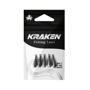 Kraken druppellood met wartel 7 g 5 stuks