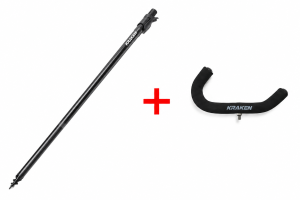 Set: KRAKEN Black Pearl Bankstick 75-125cm + KRAKEN Black Pearl Front Rest EVA Voorsteun
