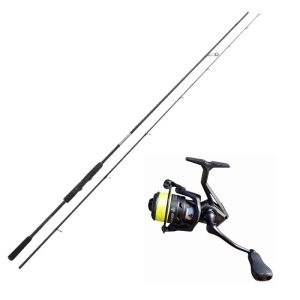 Kraken Black Pearl FAST SPIN 2,40M 8-32G 2-delig S + Kraken Black Pearl 3000 + Braided Line 9x 0,14 Yellow Set