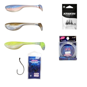 Kleine Snoekbaars Dropshot Set Hype Tackle Budda Lure 10 cm – 24-delig