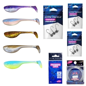 Grote Jigkop Set Hype Tackle Budda Lure 10 cm – 45-delig