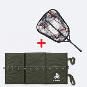 Roofvisset | Abu Garcia Spike schepnet 60 × 50 cm + Kraken onthaakmat 94 × 48 × 2 cm