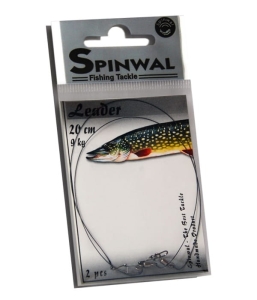 Spinwal leader 20cm 9kg 2pc.
