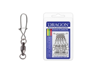 DRAGON Spinn LOCK 4 snaps met draaiend blad #1 5st