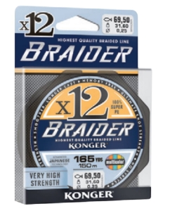 BRAIDER X12 0.20mm 150m 26.6kg MULTICOLOR