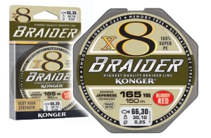 BRAIDER X8 0,20mm 150m 25,3kg BLOODY RED