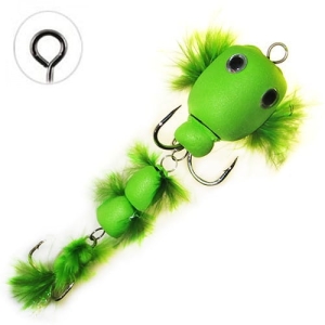 Drijvende Jig Bullhead Groen 10cm #2/#6