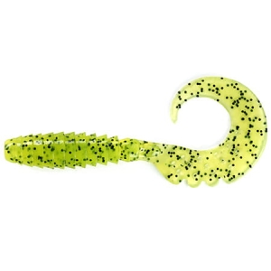 FishUP Fancy Grub 1" 25mm #055 Chartreuse/Black 12pc