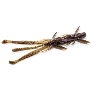 FishUP Shrimp 3" #050 Green Pumpkin Brown/Red & Purple 9pc