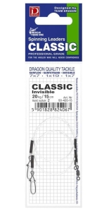 DRAGON Invisible Fluorocarbon 20kg 20cm leader