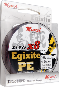 MOMOI Egixite gevlochten lijn 0.16mm/8.1kg 135m Grey