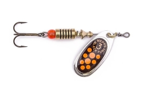 Mepps BLACK FURY Silver/Red/Orange 2/4.5g