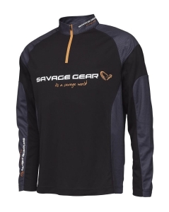 SG Tournament Gear Shirt 1/2 Zip XL Black Ink