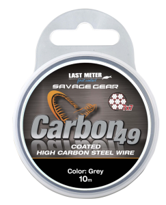 SG CARBON49 STAALDRAAD 10M 0,60MM 16KG 35LBS GREY GECOAT