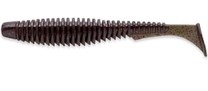 FishUP U-Shad 3" 70mm #050 - Green Pumpkin Brown/Red &Purple