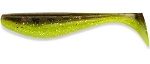 FishUP Wizzle Shad 3" 80mm #203 - Green Pumpkin/FloChartreuse