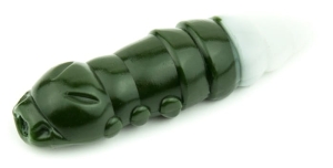 FishUP Pupa 1.2" 32mm #140 - Dark Olive/White 10pc