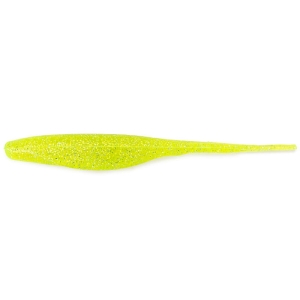 Bass Assassin 12.5cm Shad Chartreuse Zilver Glitter 8st