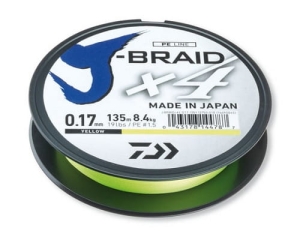 Daiwa J-Braid x4 0.19mm 135m Yellow
