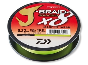 DAIWA J-BRAID GRAND X8 CHARTREUSE 0.10mm 135m