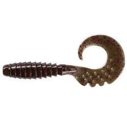 FishUP Fancy Grub 2" 50mm #050 - Green Pumpkin Brown/Red & Purple