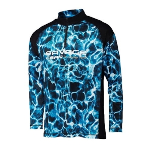 Savage Gear Marine Uv Lange Mouw T-shirt M Zee Blauw