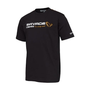 Savage Gear T-Shirt Signature Logo XXL Zwarte Inkt