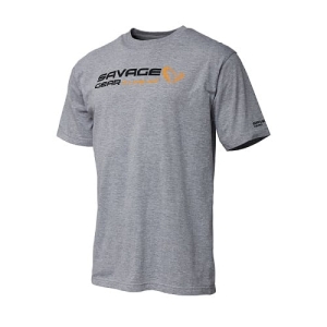 Savage Gear T-Shirt Handtekening Logo XL Grijs gemêleerd