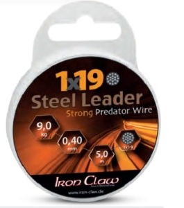 IRON CLAW 1x19 Steel Leader 12kg 5m 0.45mm