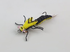 Floating Realistic Jig Stonefly Big Double Yellow-Blue