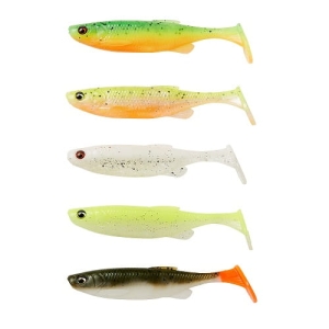 SG Fat Minnow T-tail 9cm 7g DarkWater Mix 5pc