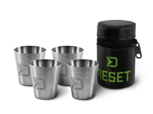 Delphin roestvrij staal Rest 4-in-1 glazen set