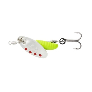 SG GRUB SPINNERS #0 2.2G SINKING SILVER RED LIME