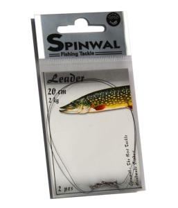 Spinwal 20cm 2kg leader voor tarpon 2st.