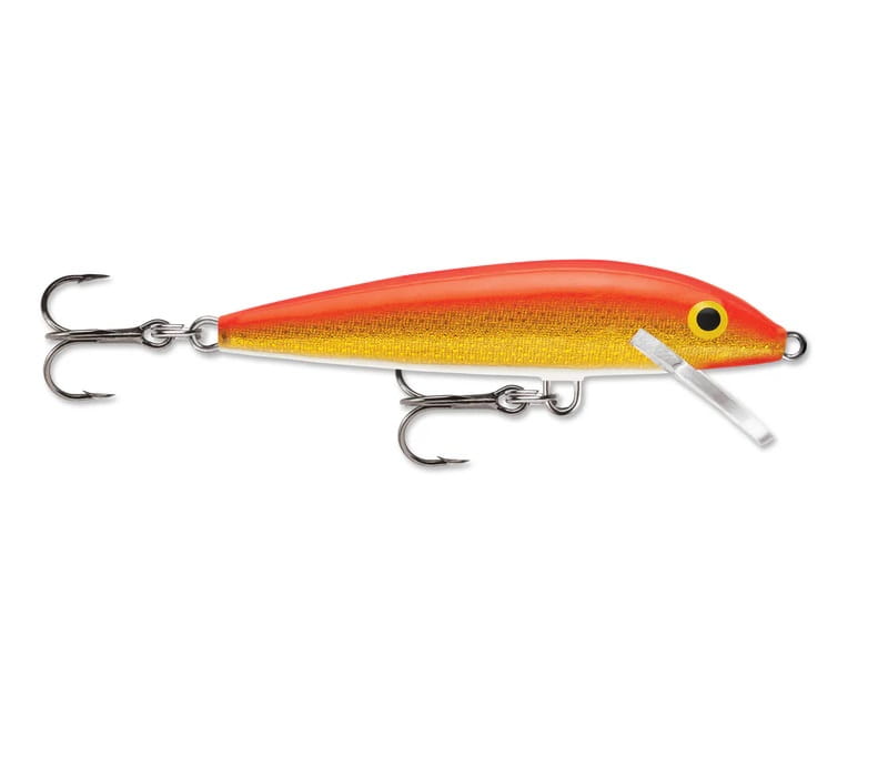 Wobbler Rapala Original Floater 9cm 5g - Couleur Gold Fluo Red